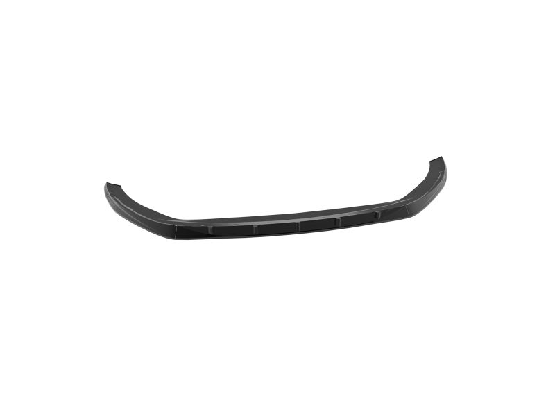 Curved black car bumper lip spoiler shown against a white background, designed to install on the front of a vehicle.