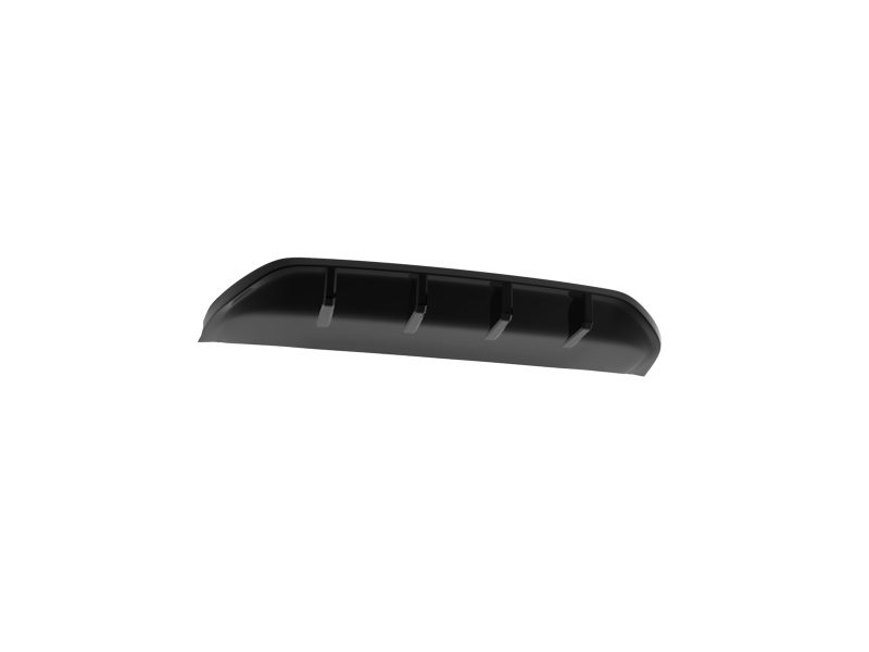 K228-003_6jpg - OPSHOLDERS Black curved plastic component with four internal vertical fins or dividers.