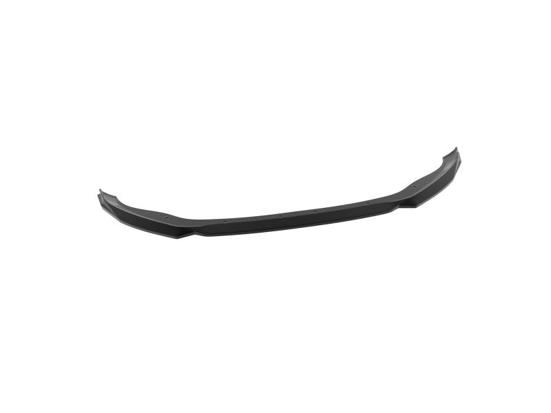 Long, curved black bumper lip/air deflector with mounting holes, designed to attach to a car's lower front bumper.