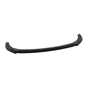 Black curved front bumper lip spoiler for a car, an aerodynamic lower accessory with raised ends