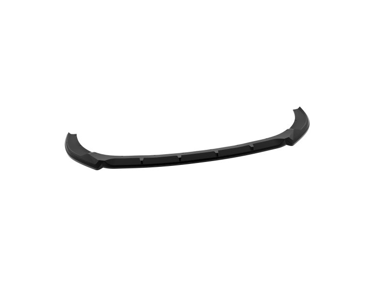 Black curved front bumper lip spoiler for a car, an aerodynamic lower accessory with raised ends