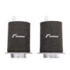 R8_52_Filterjpg - OPSHOLDERS Pair of black cylindrical foam air filters with metal bases, likely for an air intake system (cars or motorcycles).