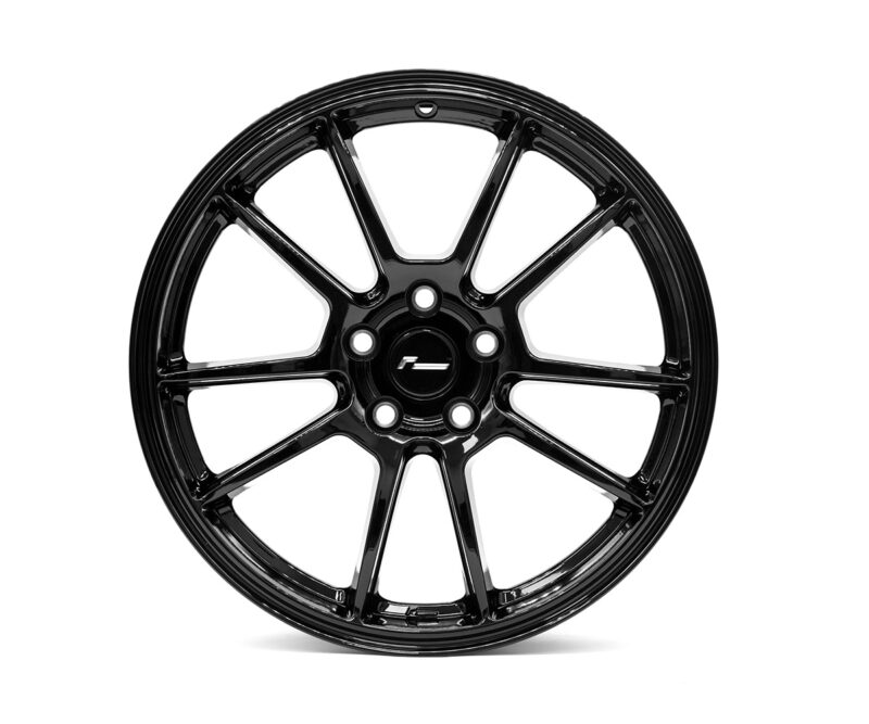Racingline-Cup-Edition-EVO-Wheels-VWR610010_2-1jpg - OPSHOLDERS Black glossy alloy wheel rim with ten spokes and a central hub on a white background