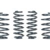 Racingline-Lowering-Springs-1-2jpg - OPSHOLDERS Four black metal coil springs standing upright against a white background.