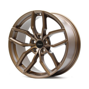 Racingline-R360-Wheel-Copper-1jpg - OPSHOLDERS Bronze alloy car wheel with a multi-spoke design and a black center cap.
