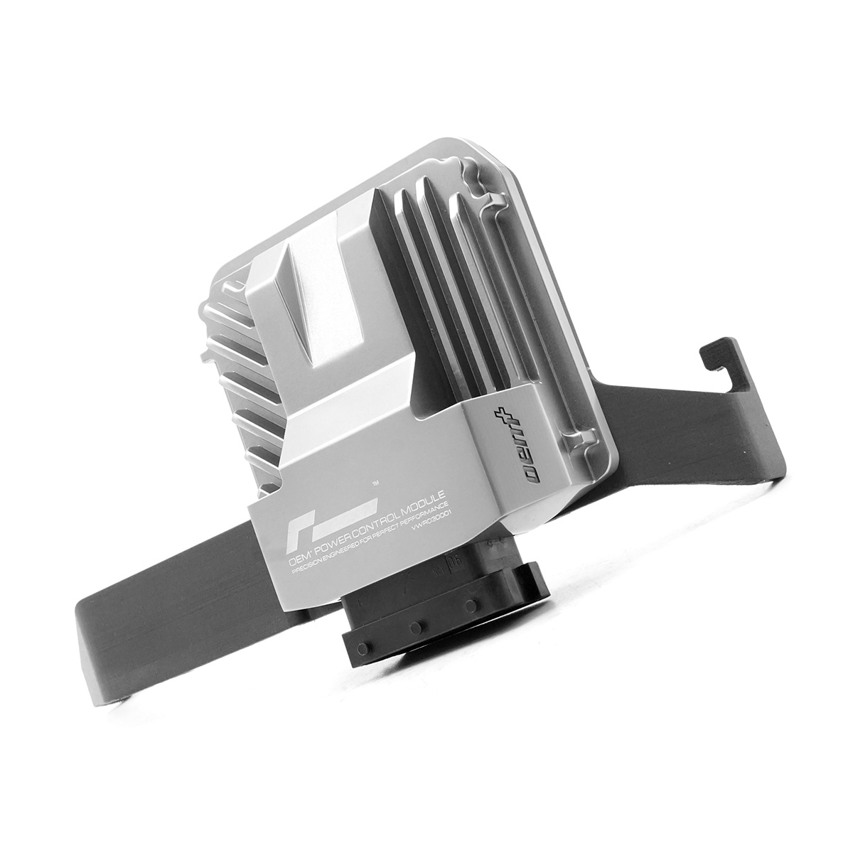 VWR030000-C8RS6-1jpg - OPSHOLDERS Automotive power control module with a ribbed silver heatsink and black mounting strap, shown at an angle on a white background