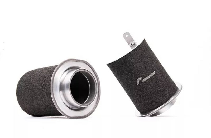 VWR119052-72__457631563219058-1jpg - OPSHOLDERS Two black cylindrical foam air filters with metal end caps on a white background, used in air intake systems for vehicles or motorsports.