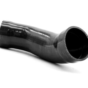VWR120005_5jpg - OPSHOLDERS Black plastic pipe elbow fitting with a wide hollow opening, lying on its side