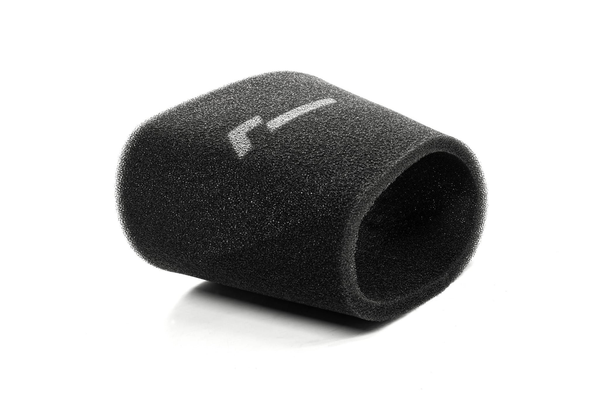 VWR12G7R600OS-1-1jpg - OPSHOLDERS Close-up of a black textured foam roller lying on its side against a white background.