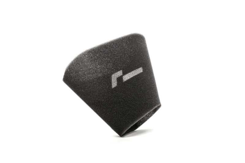 VWR12G7R600OS-3-1jpg - OPSHOLDERS Close-up of a black foam microphone windscreen with a partial white logo visible on its curved surface.