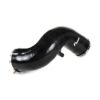 VWR12P101jpg - OPSHOLDERS Curved black silicone automotive hose with metal clamps at both ends used in engine intake systems.