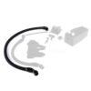 VWR130007__98485jpg - OPSHOLDERS Assorted motorcycle hardware kit with a curved black hose and connectors laid out on a white background.