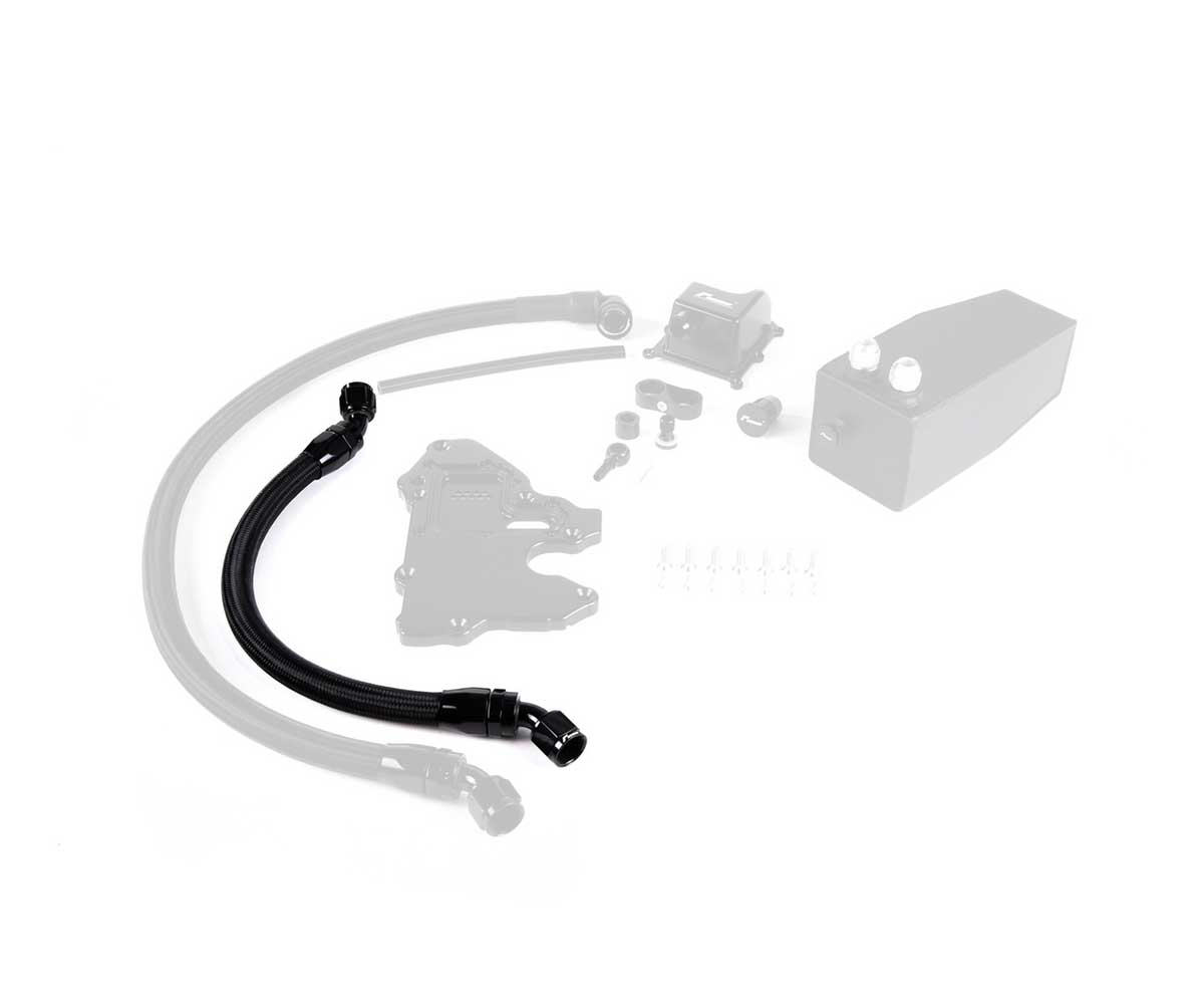 VWR130008jpg - OPSHOLDERS Accessory kit with hoses, fittings, clamps, and mounting brackets laid out on a white background.