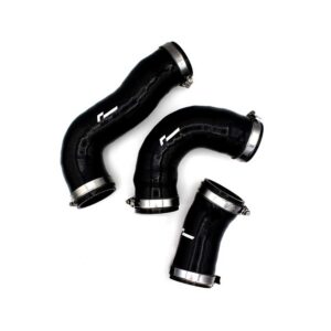 VWR140006_1-1jpg - OPSHOLDERS Three black curved automotive hoses with metal clamps arranged on a white background