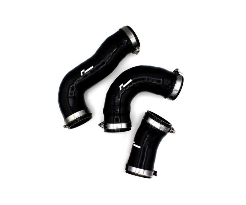 VWR140006_1-1jpg - OPSHOLDERS Three black curved automotive hoses with metal clamps arranged on a white background