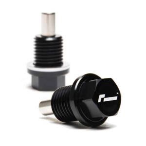 VWR180006_4jpg - OPSHOLDERS Two black metal threaded fittings with hexagonal bases resting on a white surface.