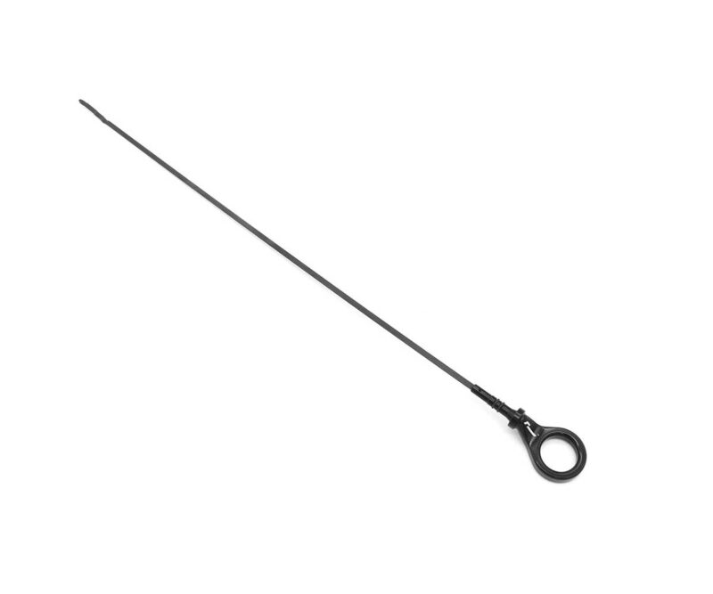 Black tether with a circular ring at the end, designed for attaching keys or small items.