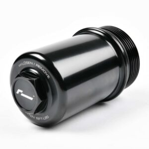 Black cylindrical canister with a threaded end and a removable cap, showing 'LÖSEN / Remove' on the edge.