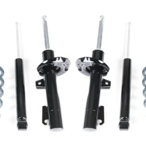 VWR30G7GT_2-1jpg - OPSHOLDERS Set of automotive suspension parts: four coil springs and four dampers arranged side by side on a white background.