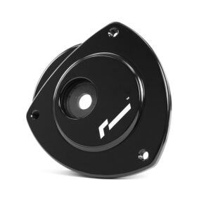 VWR430000_2jpg - OPSHOLDERS Black metal mounting flange with a central bore and three threaded holes, shown at an angle.