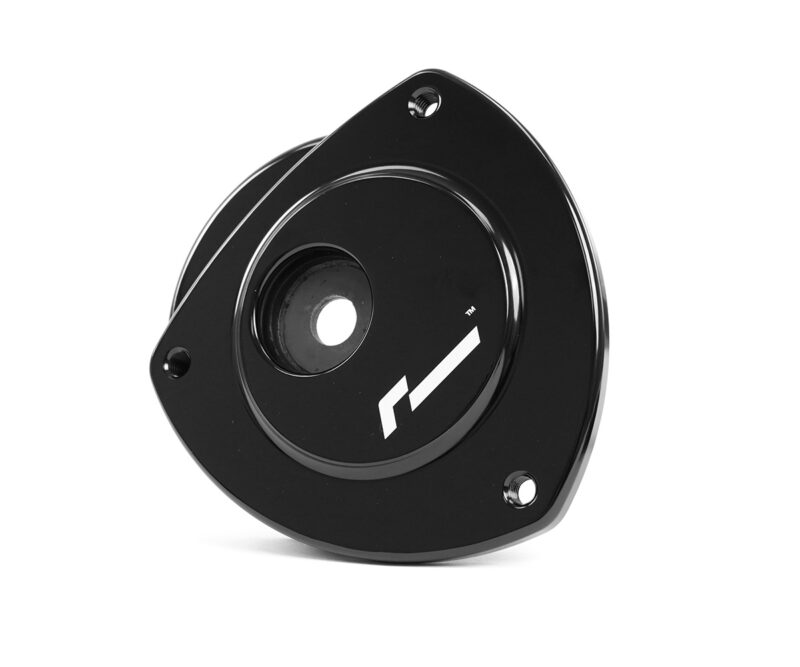 VWR430000_2jpg - OPSHOLDERS Black metal mounting flange with a central bore and three threaded holes, shown at an angle.