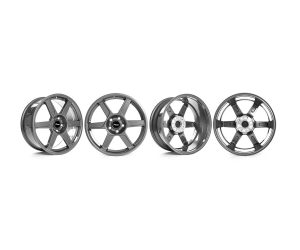 VWR610401_4-300x250-1jpg - OPSHOLDERS Four silver alloy car wheel rims with five-spoke designs, lined up in a row.