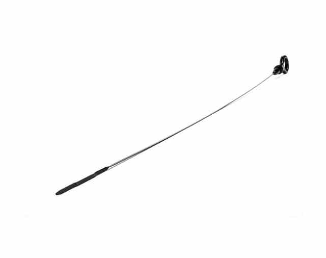 VWRDipstick2__858871481538261-1jpg - OPSHOLDERS Lacrosse stick with black handle and netted head photographed diagonally.