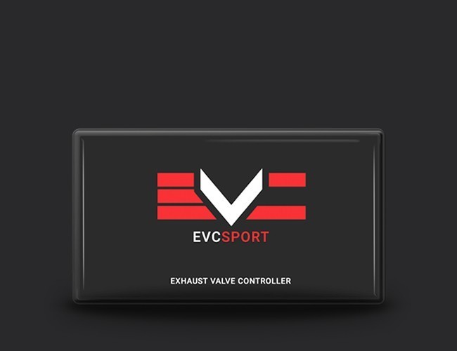 bmw-4-series-g22-23-26-2020-evc-sport-seletron-2jpg - OPSHOLDERS EVCSport Exhaust Valve Controller device screen with logo and text on a dark background