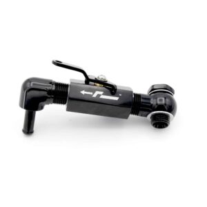 Close-up of a black bicycle handlebar with a brake lever and gear shifter, showing an arrow logo on the bar