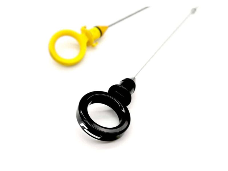 dipstick_2jpg - OPSHOLDERS Stethoscope with yellow ear tips and black chest piece on a white background.