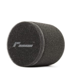 djs8216-edit_36949347553_o-1jpg - OPSHOLDERS Black cylindrical foam filter with a subtle white logo on the end, resting on a white background.