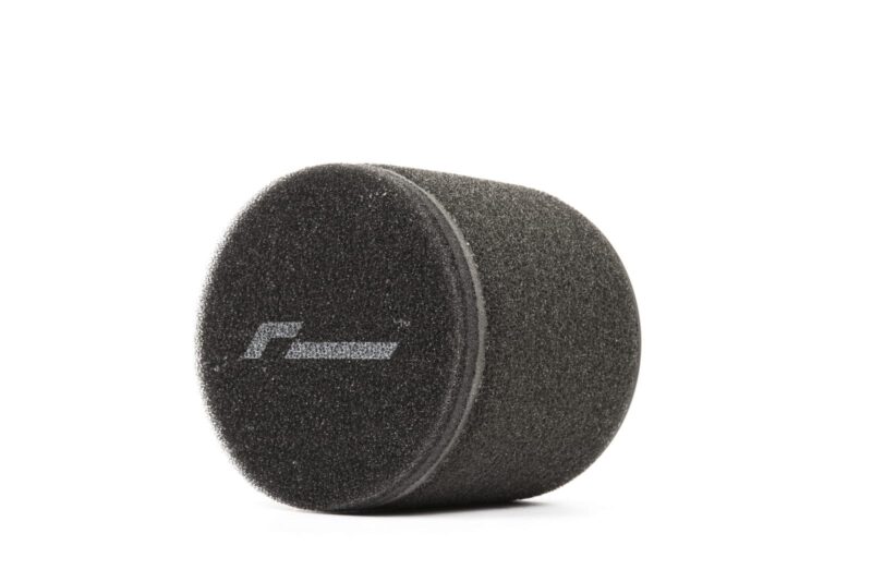 djs8216-edit_36949347553_o-1jpg - OPSHOLDERS Black cylindrical foam filter with a subtle white logo on the end, resting on a white background.