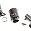 f60e3fe8728eab52f2f99e2325647993a4e12090-1-1jpg - OPSHOLDERS Set of automotive turbo kit parts: intake tubes, a silicone/metal connector, hose, hose clamps, and small mounting screws.
