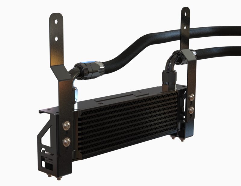 oil-cooler-vwr18-g700_32008468897_ojpg - OPSHOLDERS PC liquid cooling radiator with black braided tubes and metal mounting brackets