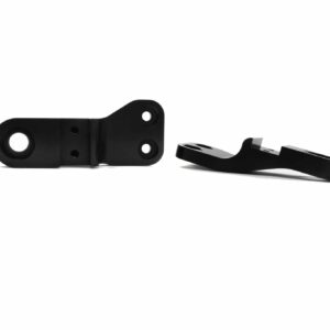racingline-front-subframe-brace-11_51826108408_o-scaled-2jpg - OPSHOLDERS Two black metal brackets with circular holes, lying on a white background (hardware mounting parts).