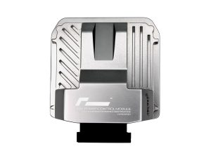 racingline-power-control-module-1-300x225-1jpg - OPSHOLDERS Front view of a metallic clamp/mounting hardware with textured side plates and a central hinge, black bottom tab visible.