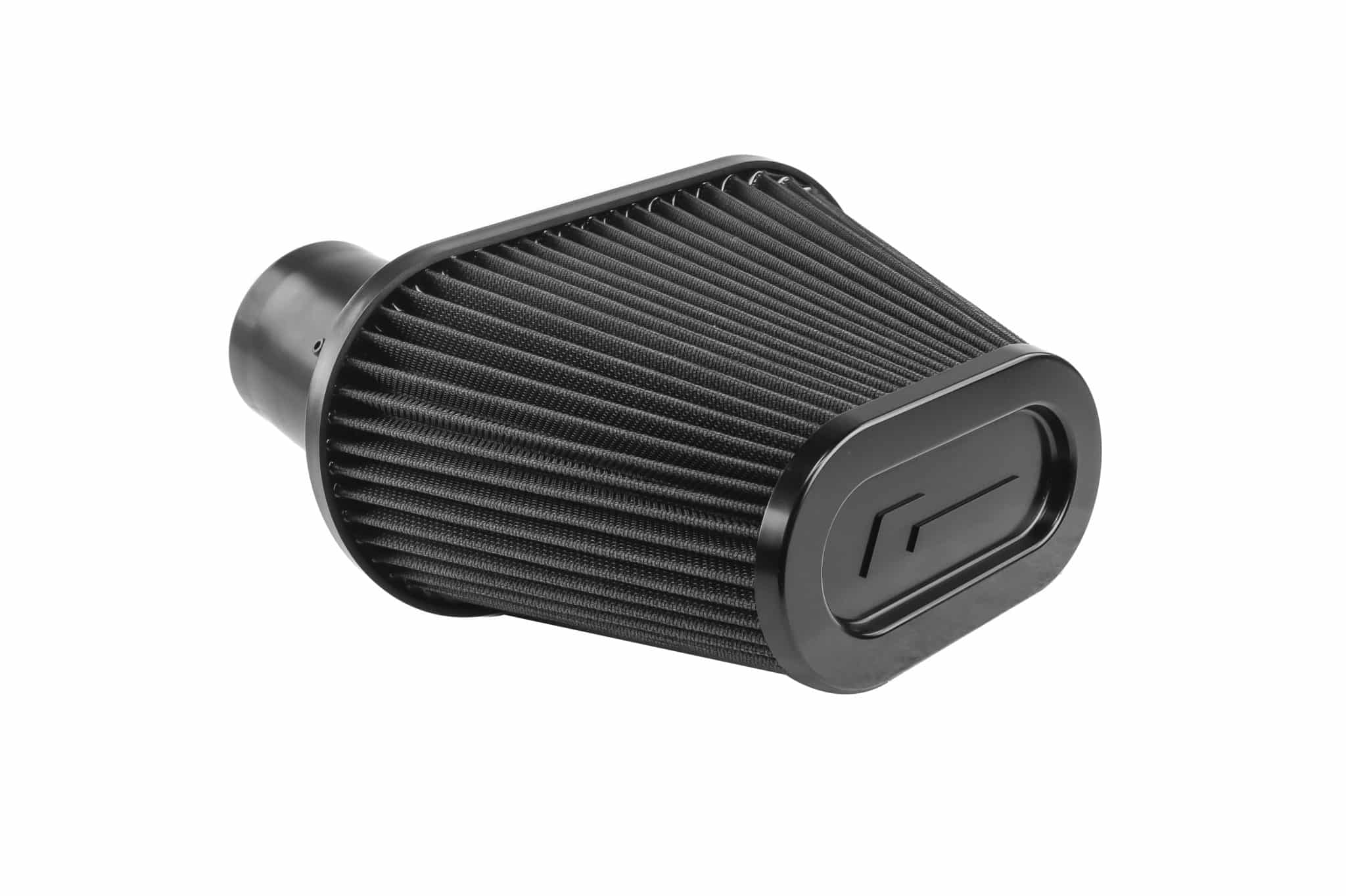 vwr12-g7r600f0_49425753223_o-scaled-2jpg - OPSHOLDERS Black cylindrical pleated air filter for a vehicle (car/motorcycle) with metal end caps.