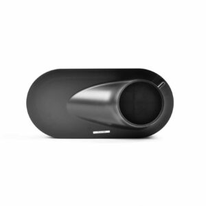 vwr12-g7r600f0_49426239551_o-scaled-2jpg - OPSHOLDERS Dark, glossy, oval-shaped object with a large circular hollow opening on one end; minimalist industrial design.