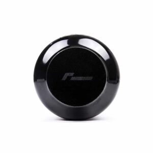 vwr12g60d-zoom-1jpg - OPSHOLDERS Round glossy black Bluetooth speaker with a circular front panel on a white background.
