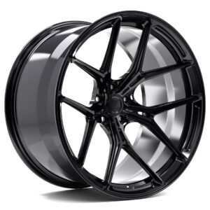 54470_1_39353jpg - OPSHOLDERS Black multi‑spoke alloy car wheel rim with a polished silver inner lip.