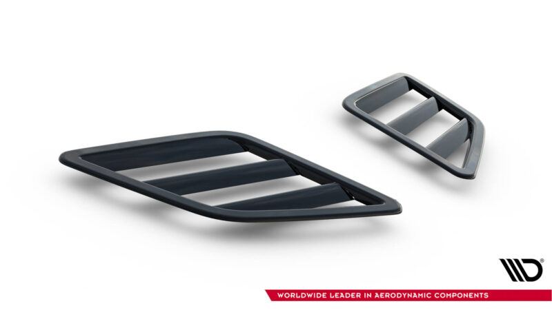 pol_po_Bonnet-Vents-459_4jpg - OPSHOLDERS Two dark gray aerodynamic slotted components on a white background, with branding visible in the bottom-right corner.