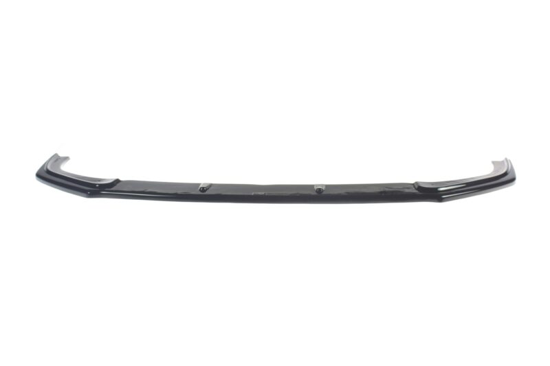 pol_po_FRONT-SPLITTER-V-1-suitable-for-Suzuki-SWIFT-6-SPORT-8268_10jpg - OPSHOLDERS Long black curved car spoiler with two mounting studs, shown against a white background.