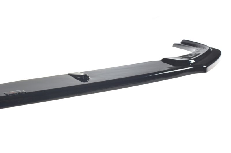 pol_po_FRONT-SPLITTER-V-1-suitable-for-Suzuki-SWIFT-6-SPORT-8268_11jpg - OPSHOLDERS Close-up of a glossy black snowboard showing the tail and a high-profile rear binding.