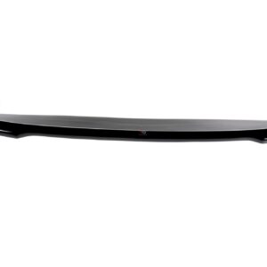 Long black car front splitter/spoiler with a glossy finish, designed for aerodynamic enhancement