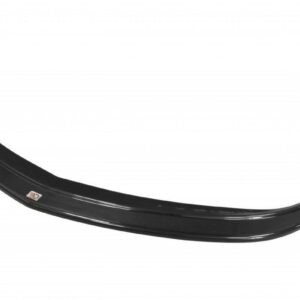Black curved car bumper lip spoiler for a vehicle surface protection and aerodynamics