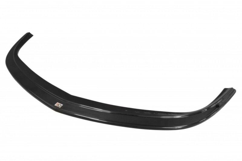 Black curved car bumper lip spoiler for a vehicle surface protection and aerodynamics