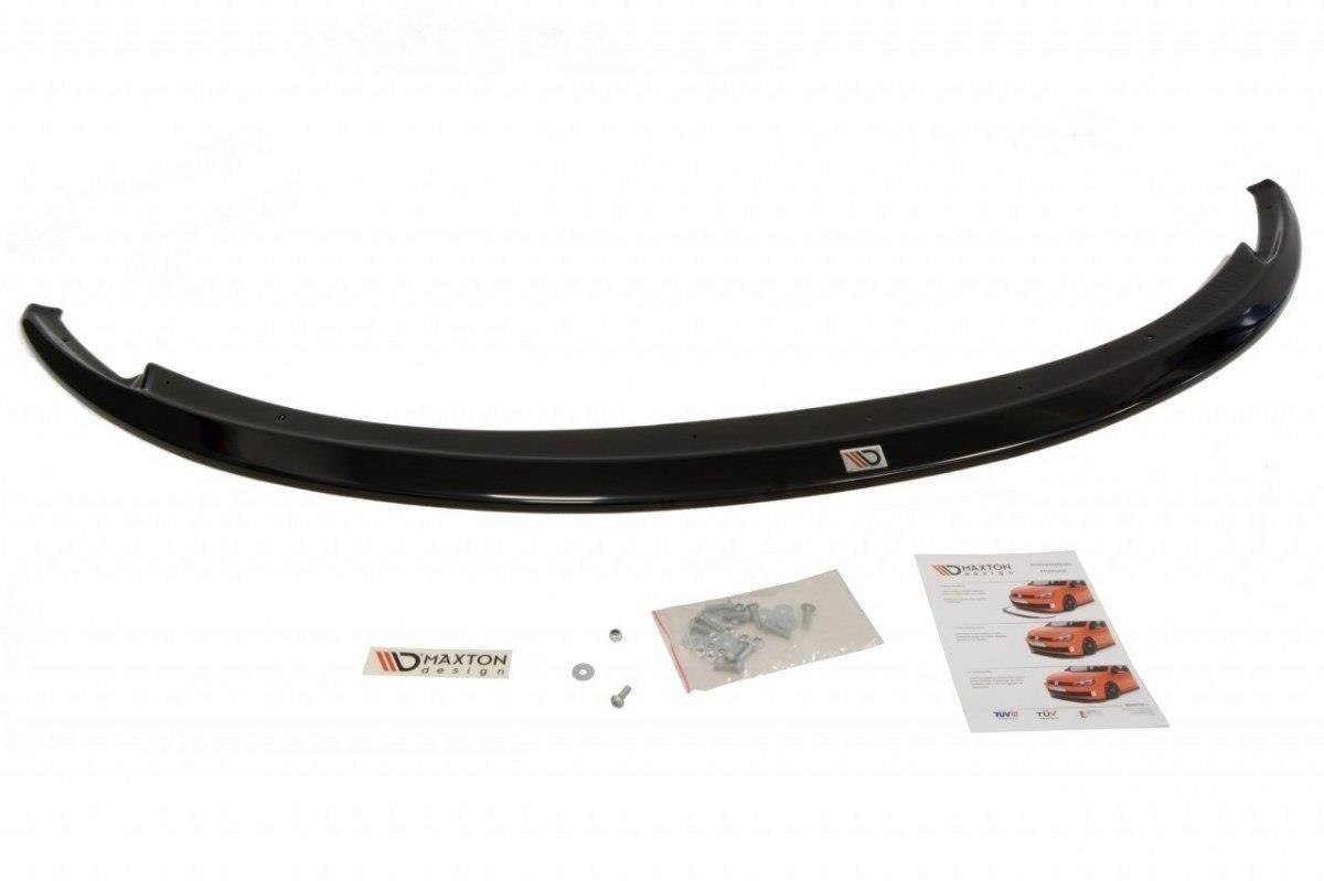 pol_po_FRONT-SPLITTER-suitable-for-Aston-Martin-V8-VANTAGE-626_3jpg - OPSHOLDERS Curved black car rear spoiler with mounting hardware, screws, and installation guide paper.
