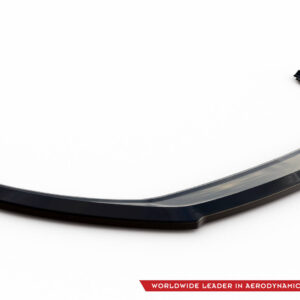 Curved black aerodynamic component on a white background, with a brand logo and red banner reading 'Worldwide Leader in Aerodynamic Components' bottom-right.