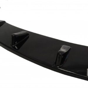 pol_po_FRONT-SPLITTER-suitable-for-Opel-CORSA-D-NURBURG-FOR-OPC-VXR-BUMPER-841_6jpg - OPSHOLDERS Glossy black car spoiler with three mounting posts on a white background.