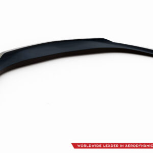 Glossy dark curved aerodynamic component (likely a car winglet) shown against a white background, with branding in the corner.